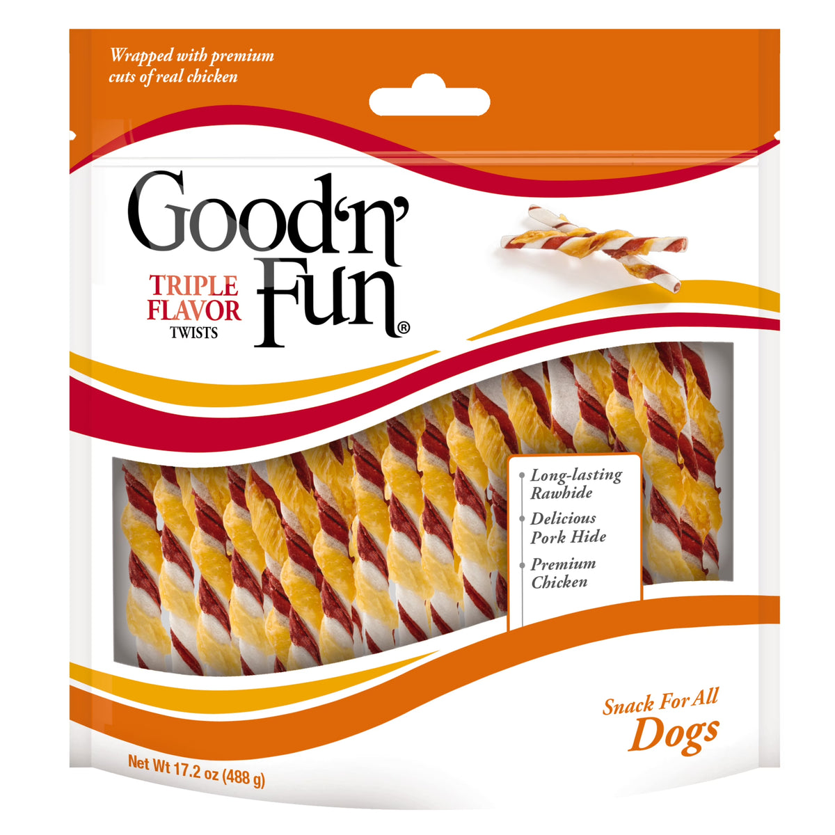 17.2 oz Rawhide Twists Dog Chews I94428