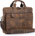 Leather 18 Inch Laptop Messenger Bag V43454