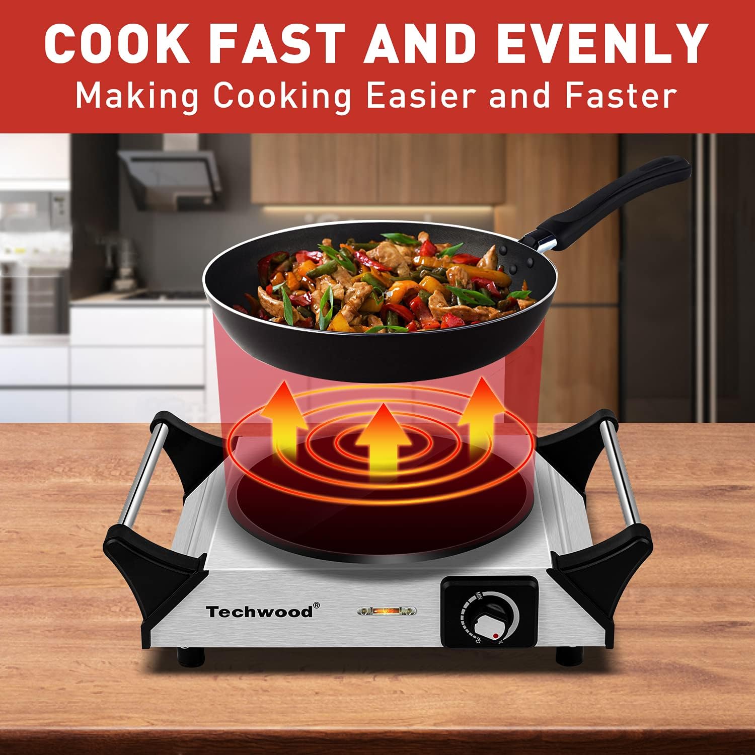 1200W Infrared Ceramic Single Burner Portable Electric Stove J196004