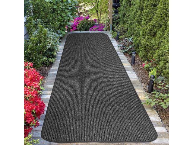 Charcoal Black 4' x 25' Skid-Resistant Carpet Runner Z675