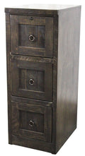 Rustic 3 Drawer File Cabinet Light Blue A29942