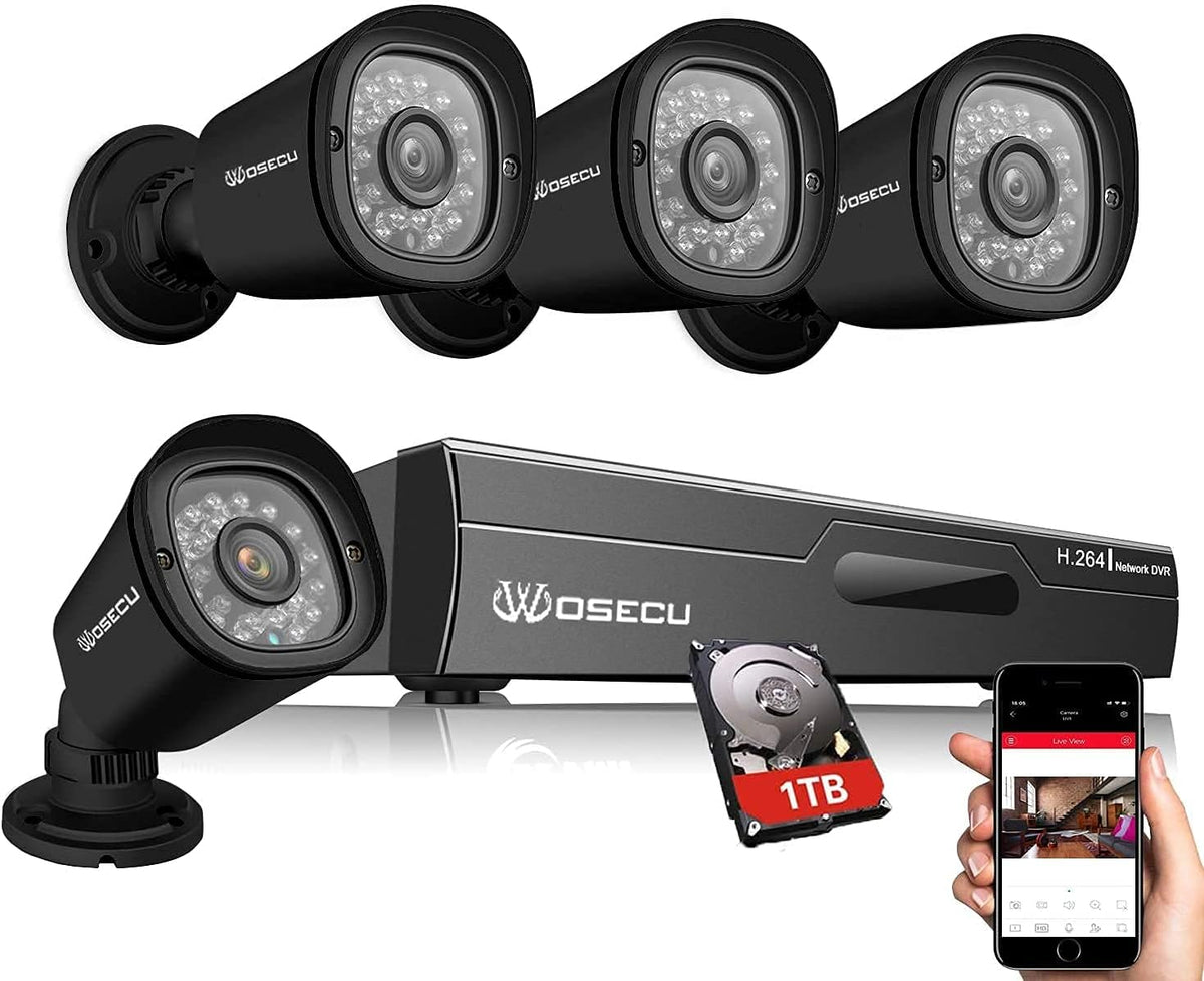 8CH Wireless Security Camera System 4PCS 1080p Outdoor WiFi Surveillance Camera with Night Vision C307813