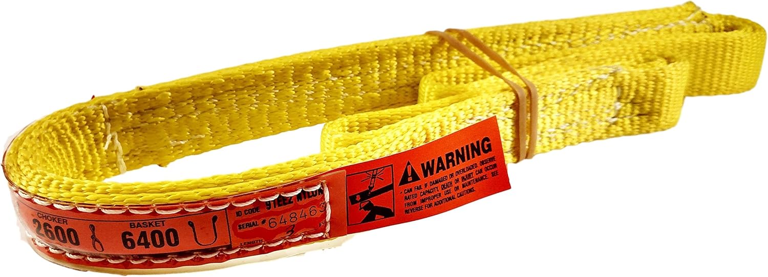 2 Ply Nylon Lifting Slings, Eye & Eye, 1 x 3', Pack of 2 C6569