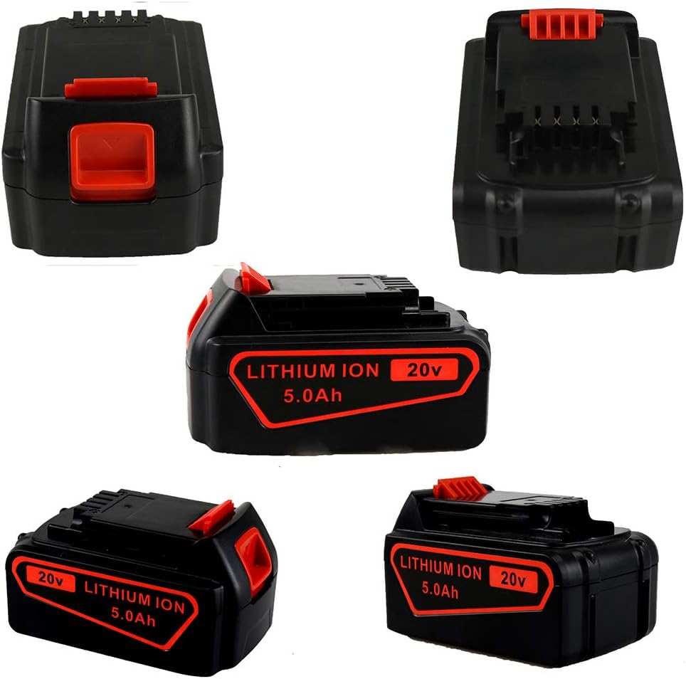 20V 5.0Ah Replacement Battery and Charger Pack of 2 P72681