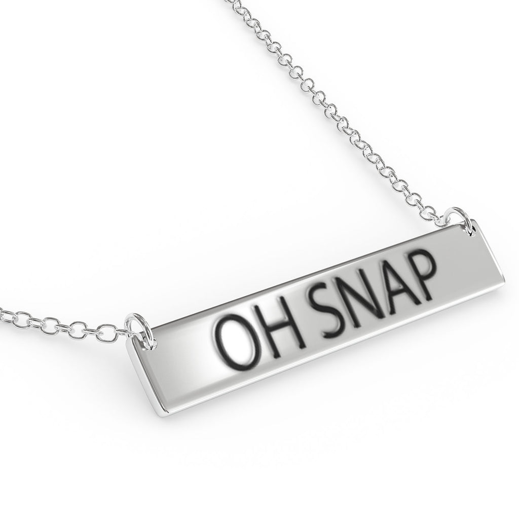 Sterling Silver Bar Pendant Necklace D462