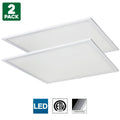 LED Light Panel, 1x1 foot, 15W, 3500K Warm White, Dimmable, 2-Pack V60617