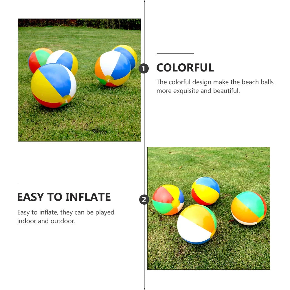 3Pcs Inflatable Beach Ball Pool Water Toy O29344