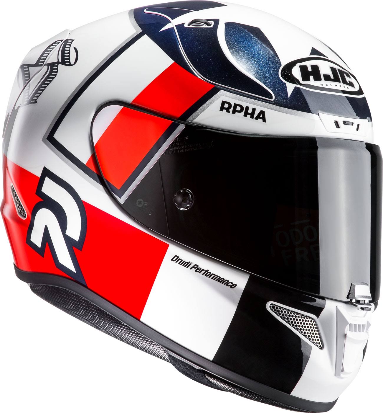 XL White Red Blue Helmet W12007