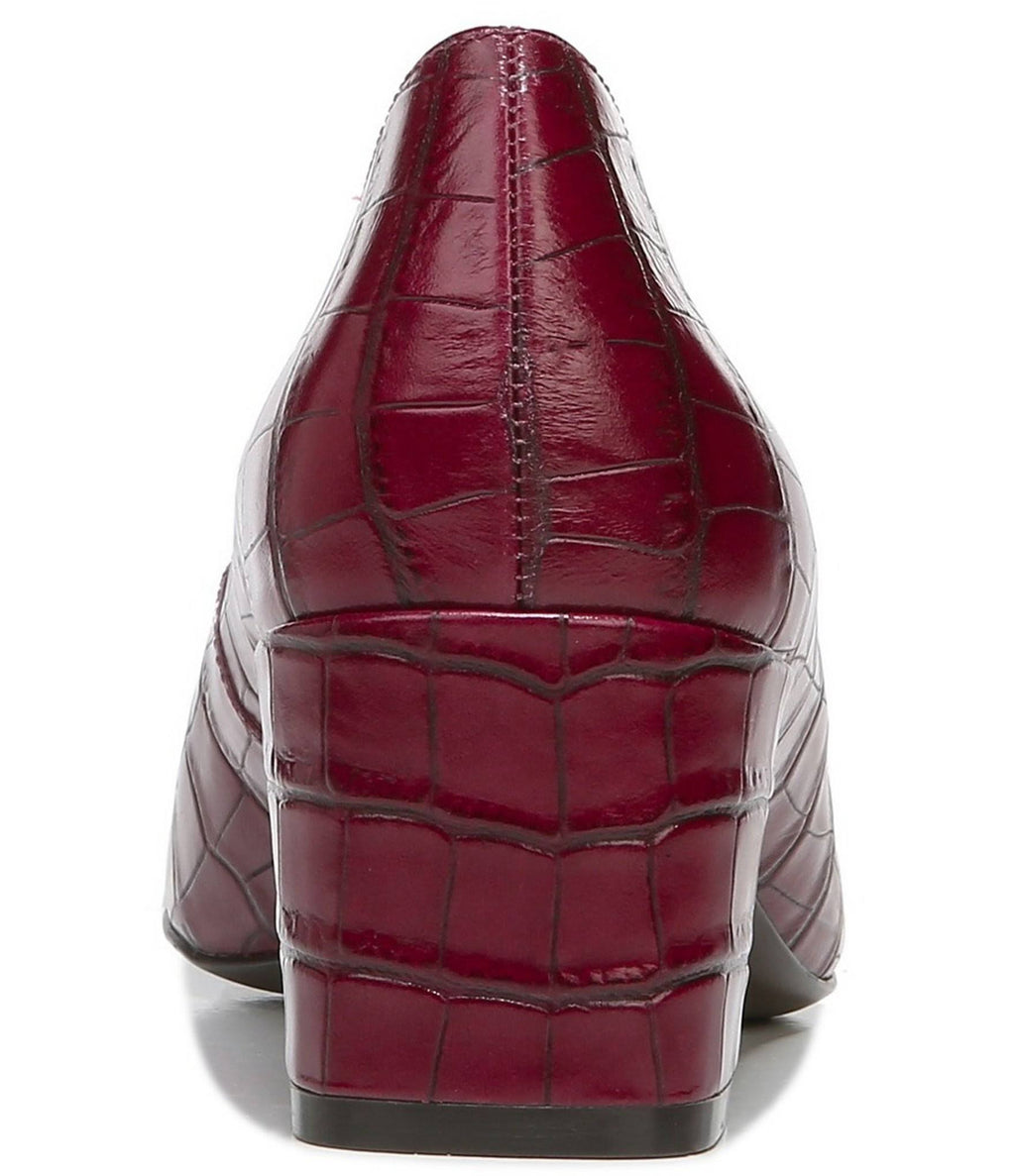 Plum Rouge Croc Leather Pumps P384