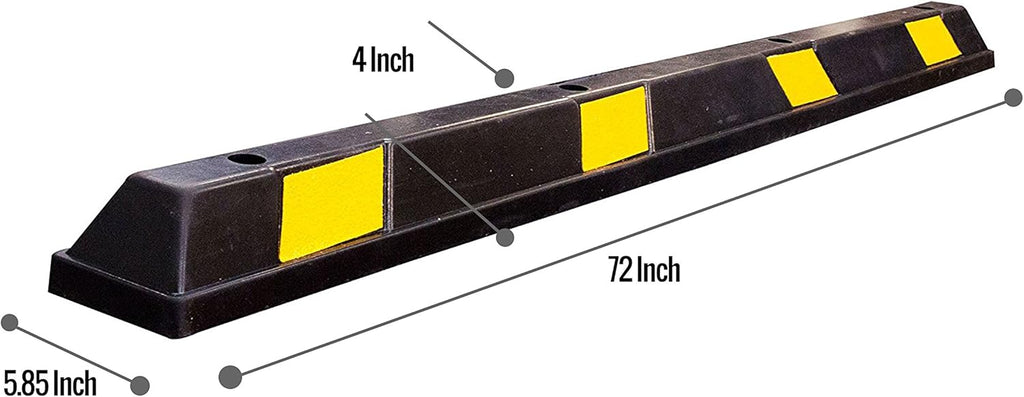 72 Inch Heavy Duty Rubber Parking Curb N85453