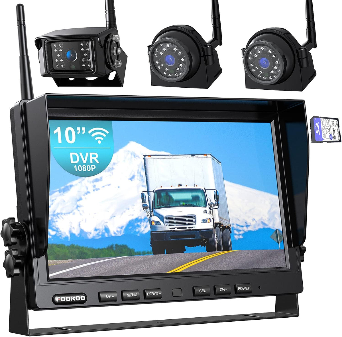 10" Wireless Backup Camera System with Recording E764