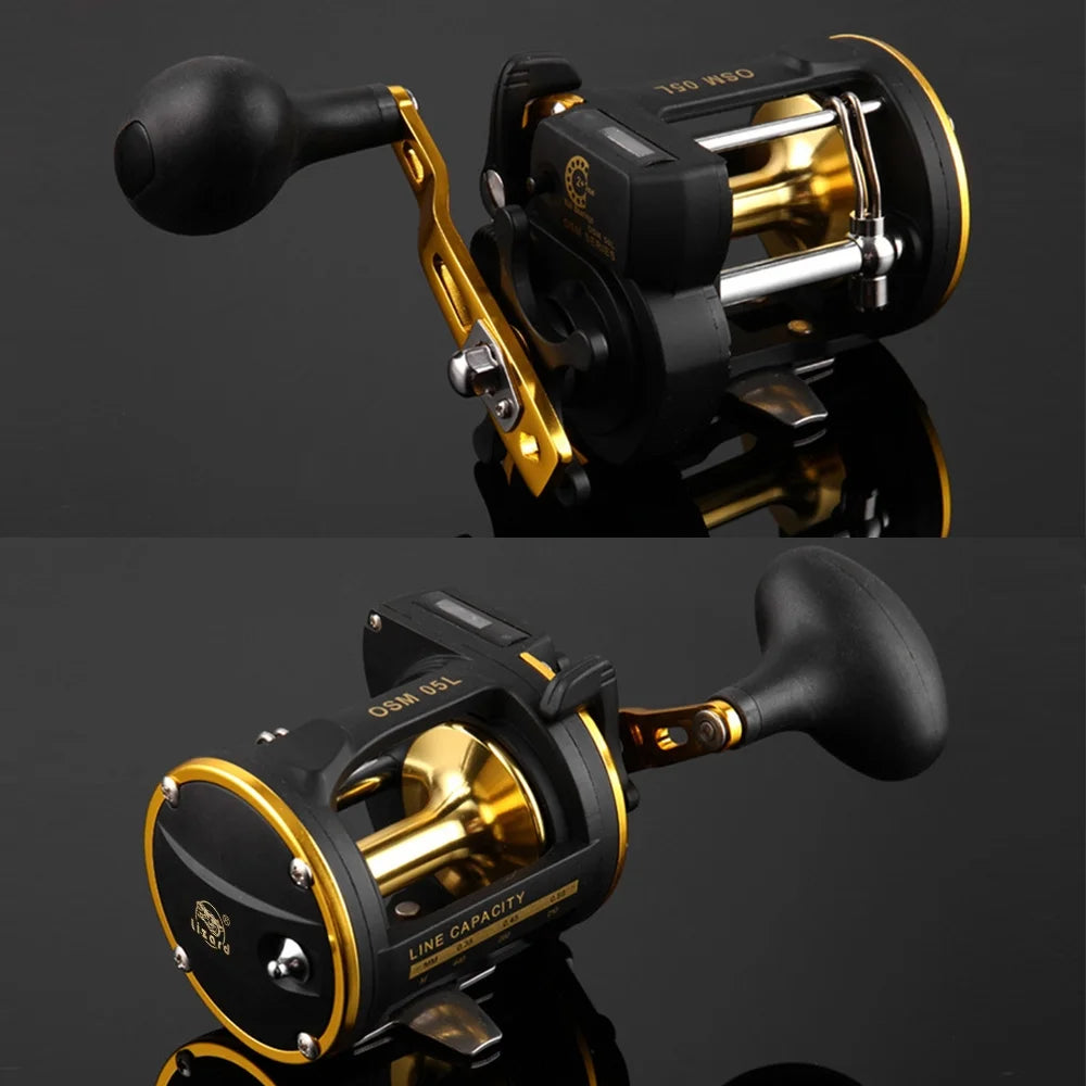 Metal Reinforced Base Trolling Fishing Reel G70560