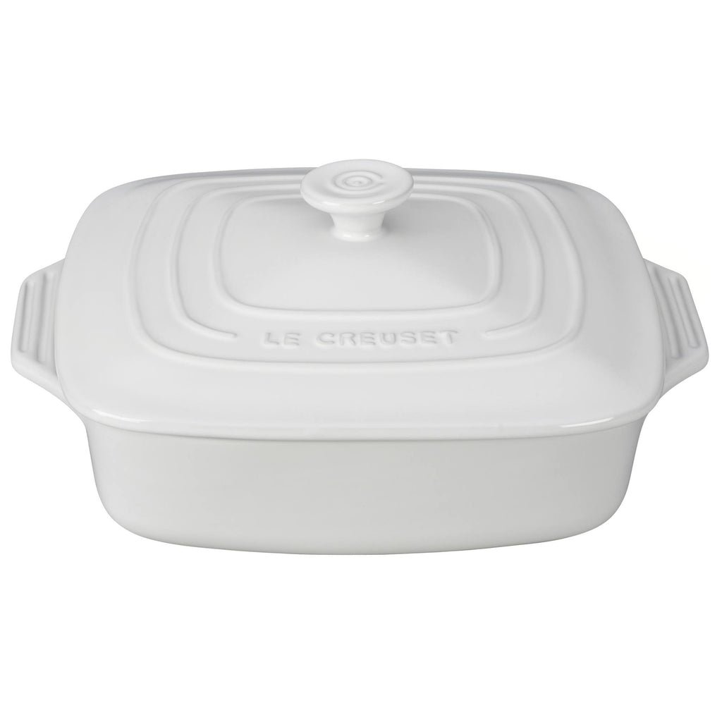 9.5-Inch Cerise Stoneware Covered Square Casserole X92064