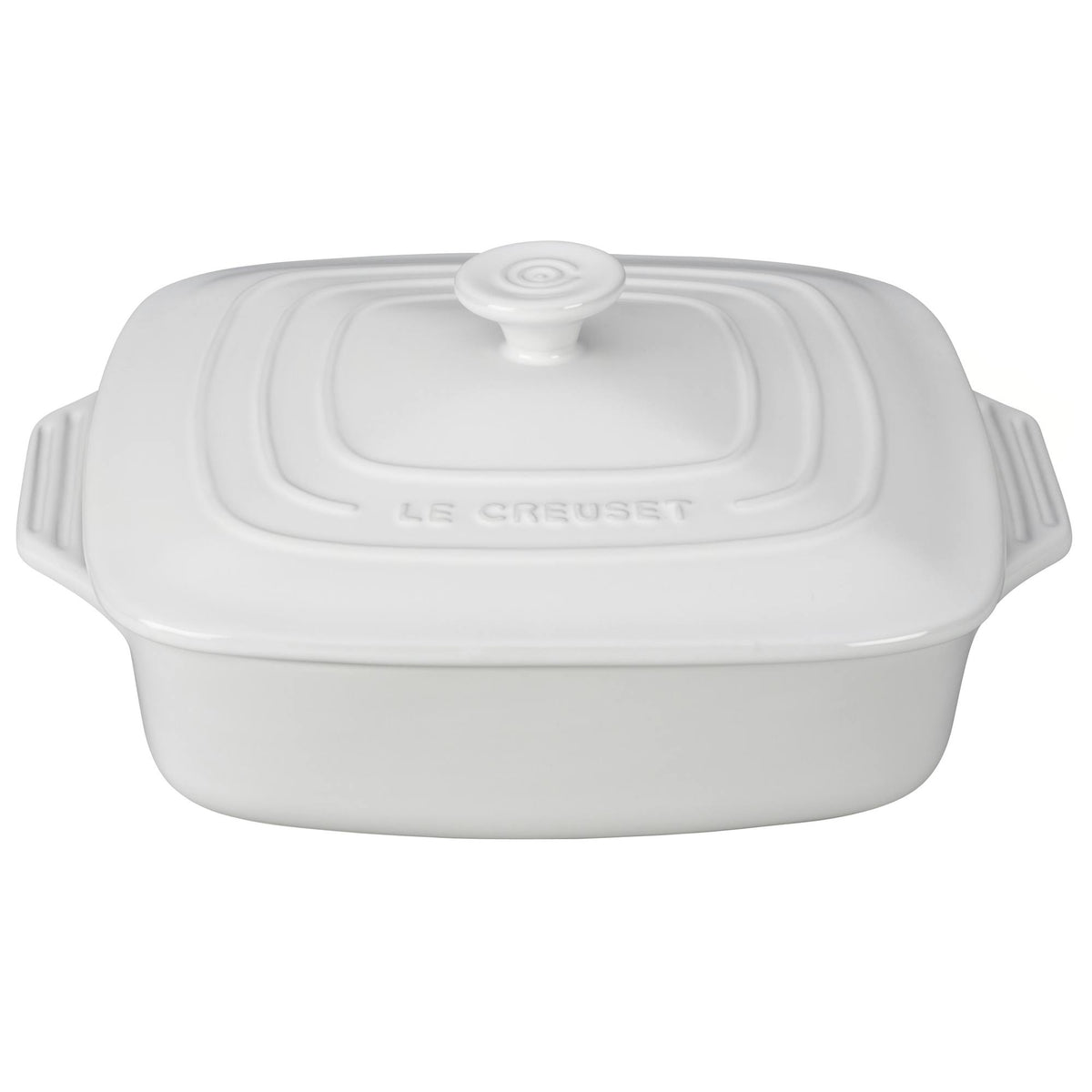 9.5-Inch Cerise Stoneware Covered Square Casserole X92064