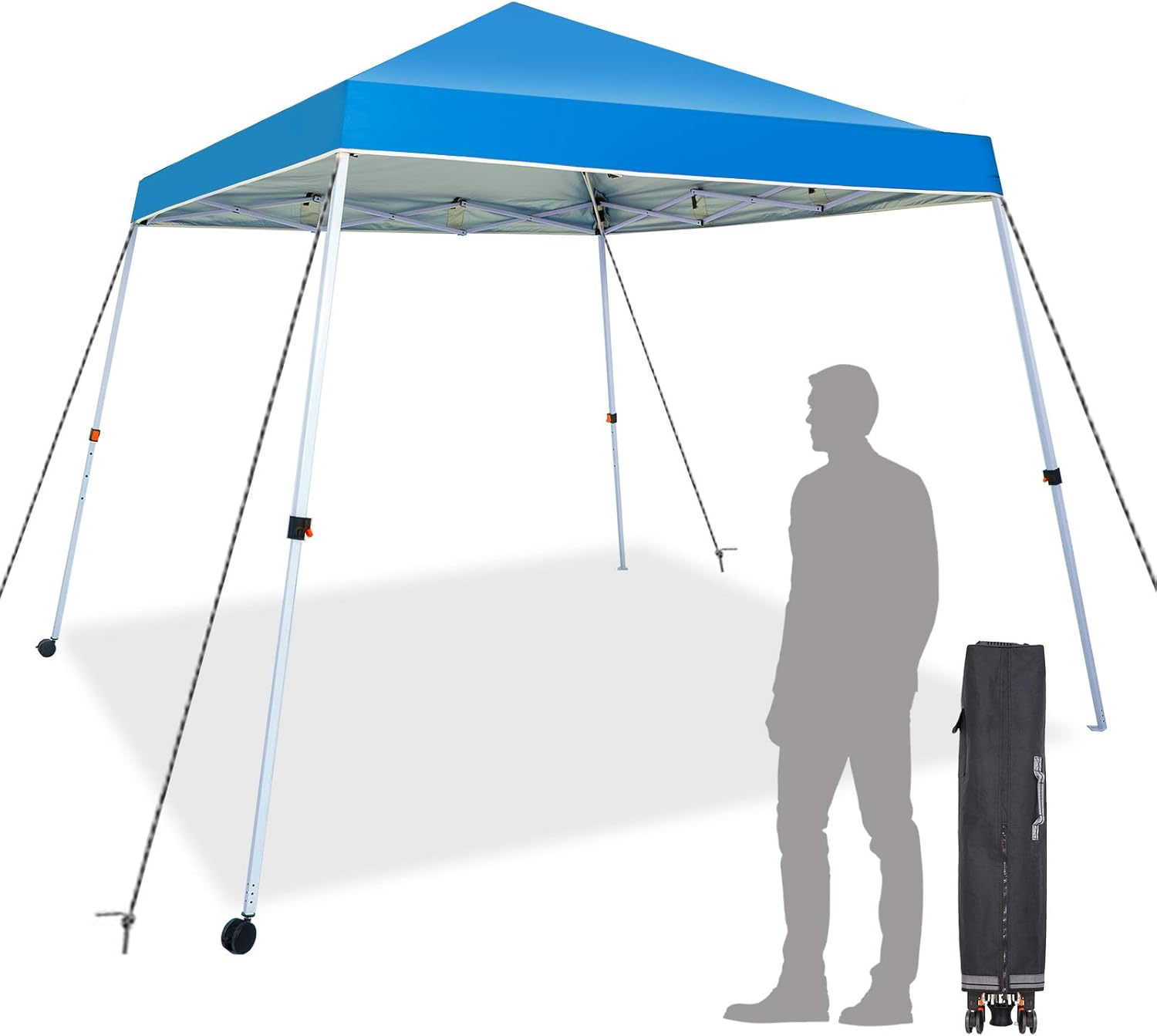 10x10 Ft Pop Up Canopy Tent with Carry Bag (Blue) L8706