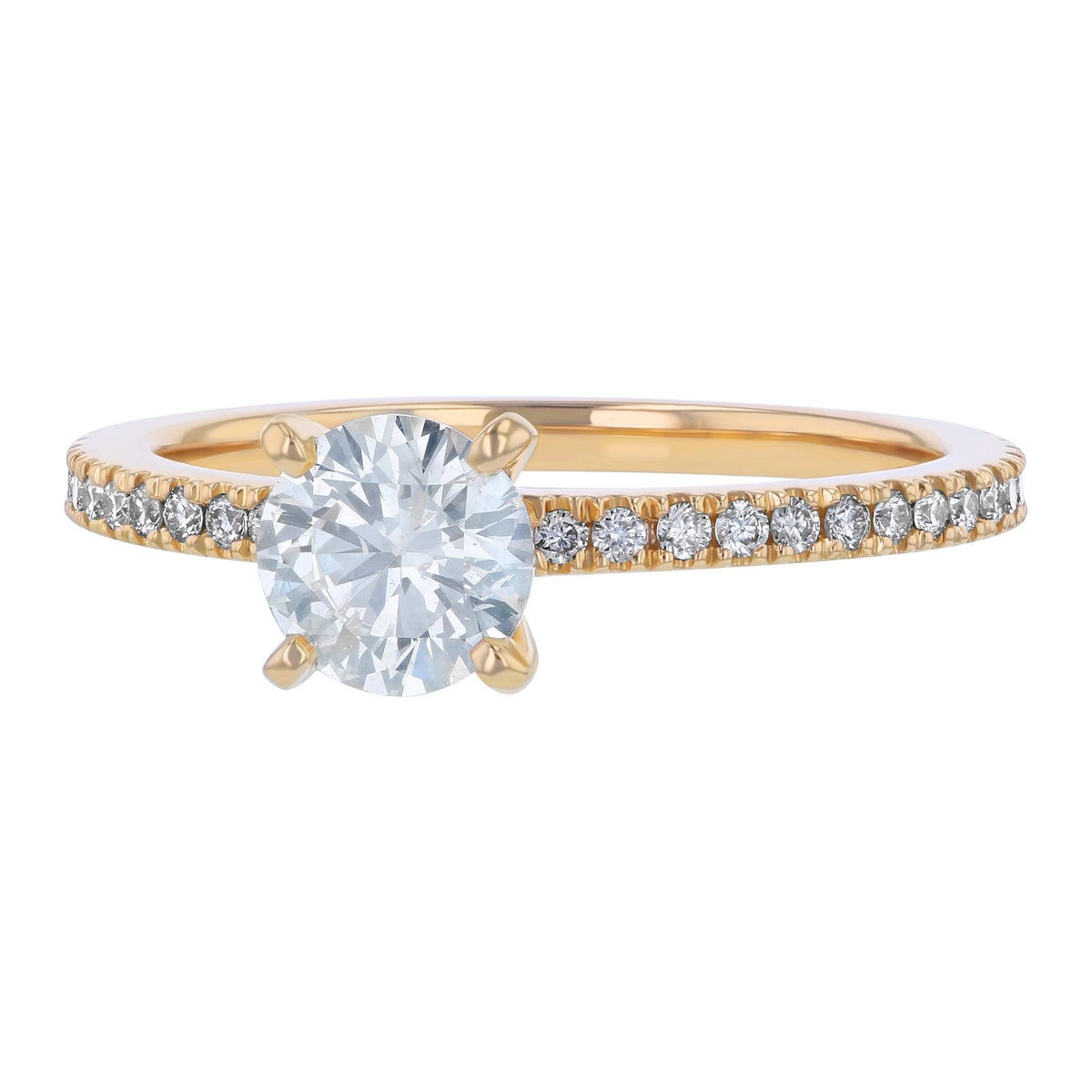 14K Yellow Gold Solitaire Engagement Ring I581