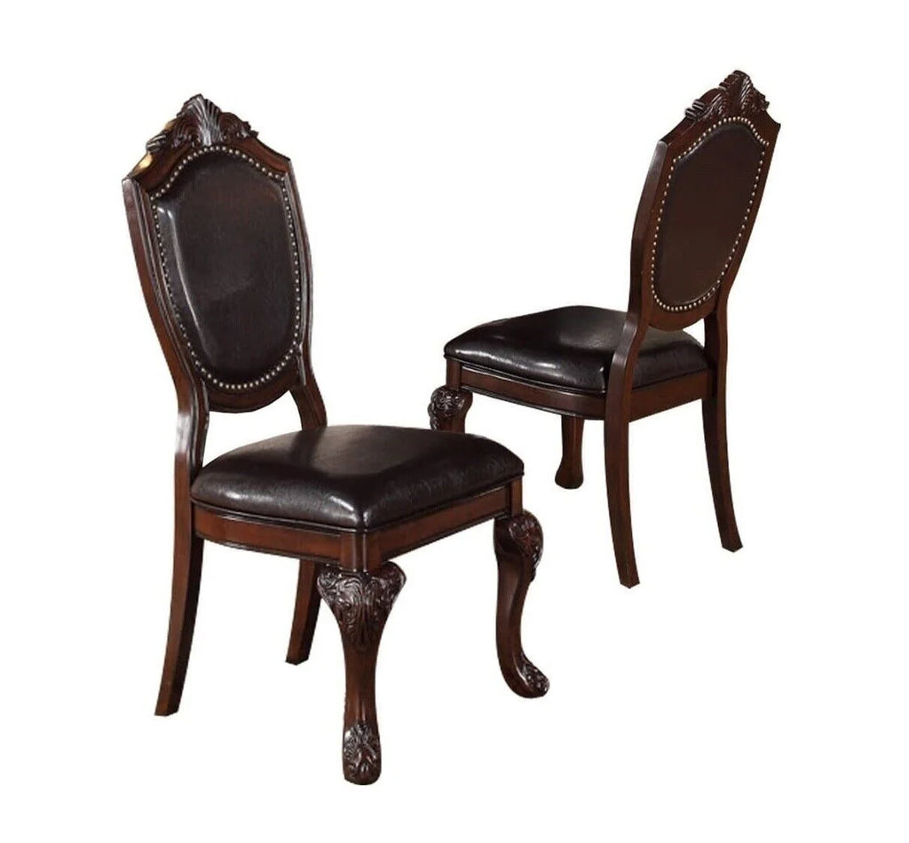Set of 6 Brown Dining Chairs N658916