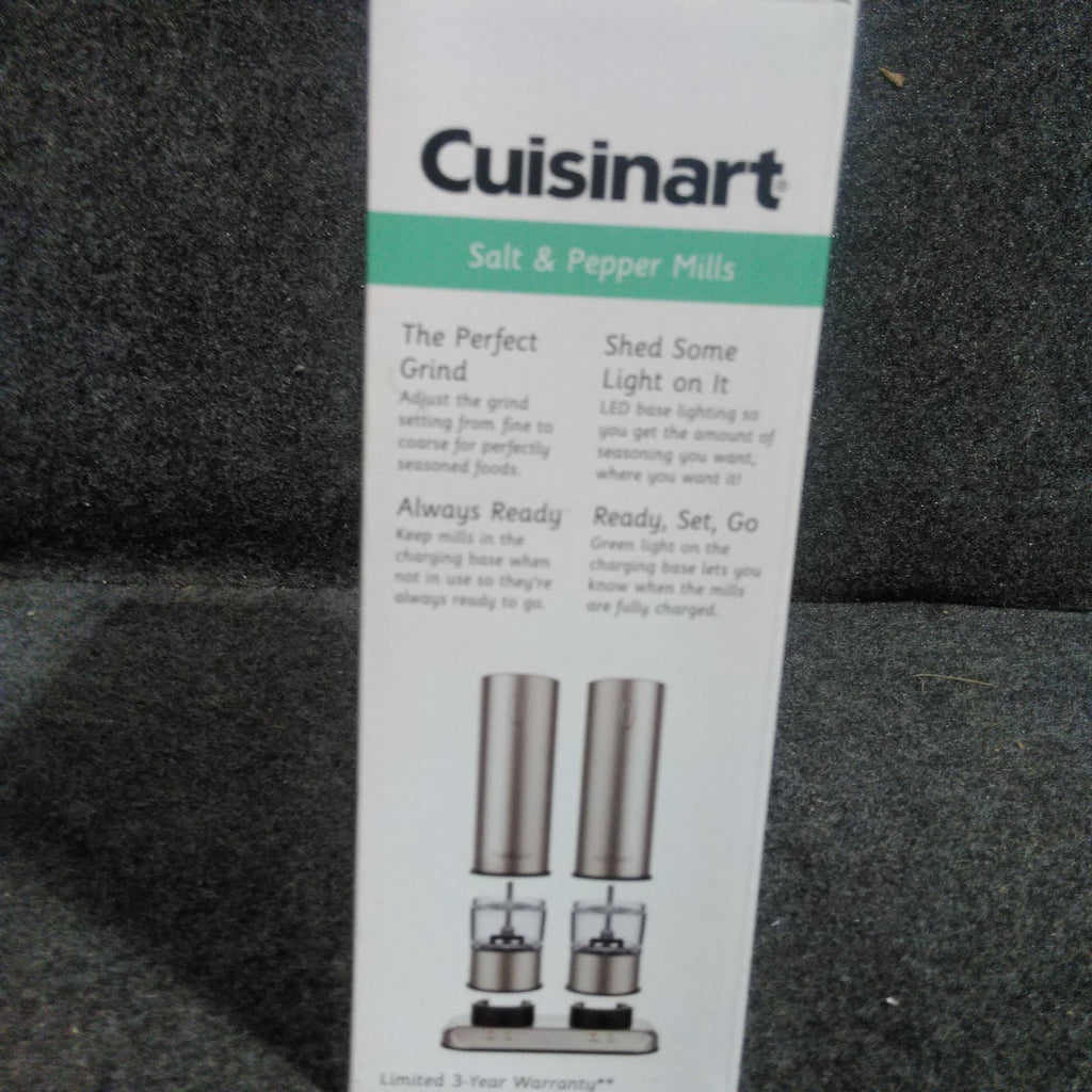 Brushed Stainless Steel Electric Salt & Pepper Mill Set E75939