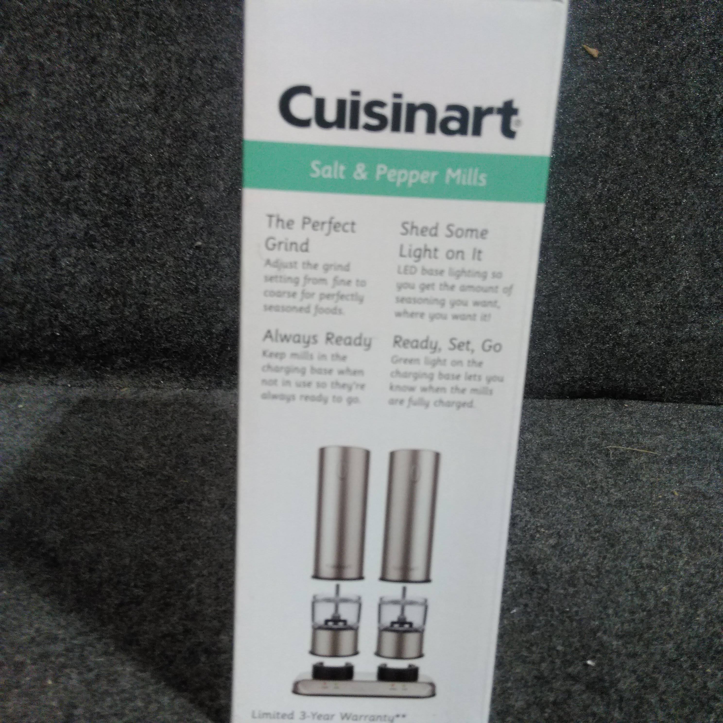Brushed Stainless Steel Electric Salt & Pepper Mill Set E75939