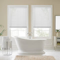 Faux Wood Cordless Shade in White U526