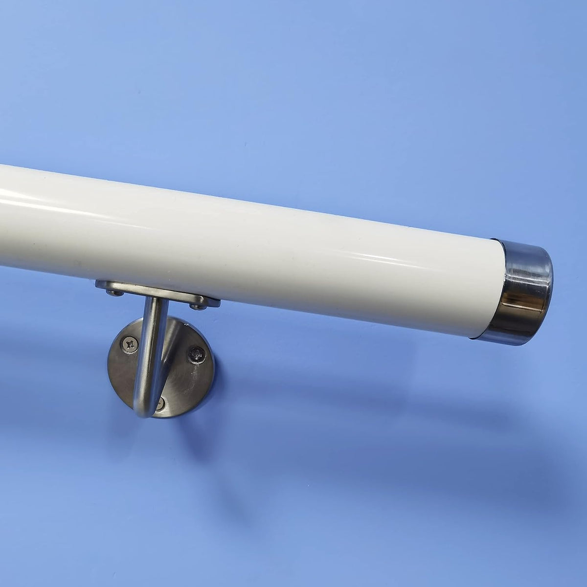 Camel 6FT PVC Wall Mount Handrail with 3pcs Stainless Steel Brackets I4884