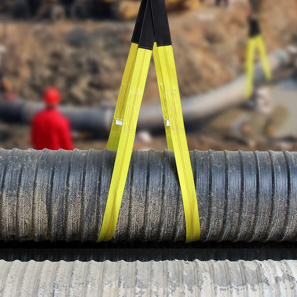 Heavy Duty Flat Eye Lift Sling Straps 2-Pack N3083
