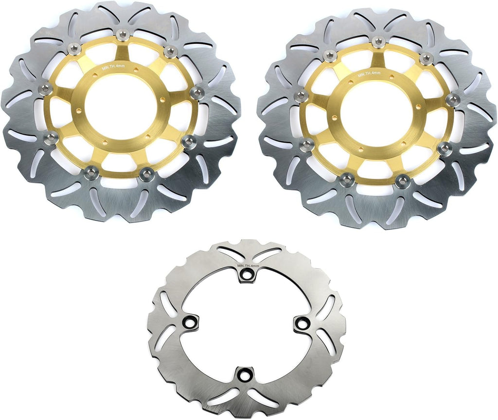Front Rear Brake Discs Rotors and Pads for Honda CBR 600 RR 2007-2019 Gold Set D58116