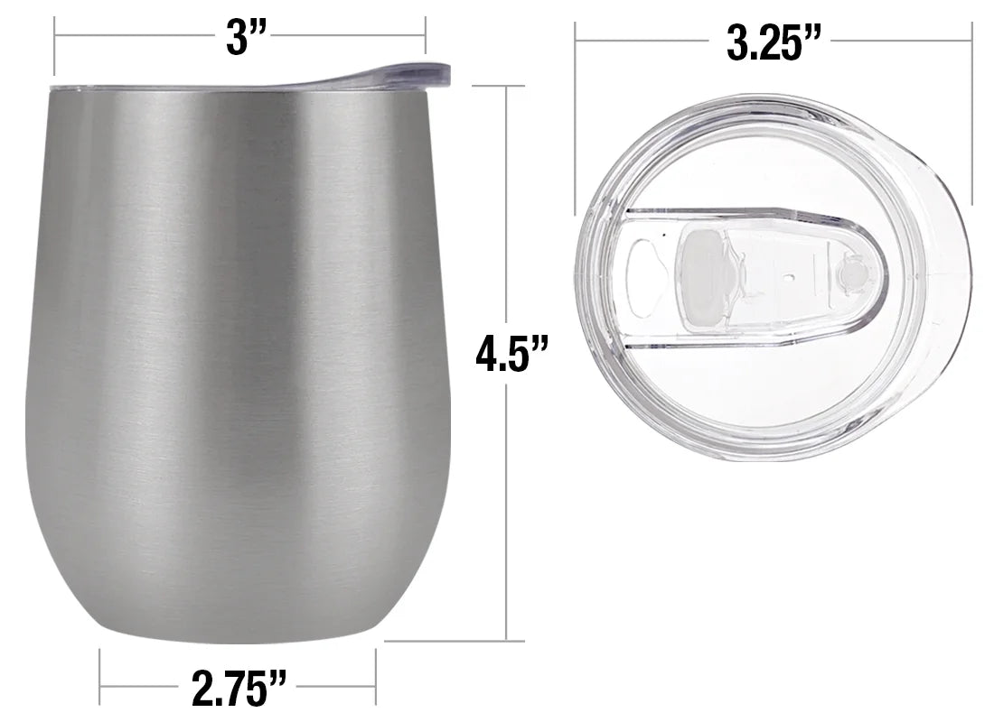 Stainless Steel Insulated Wine Tumbler with Slide-Lock Lid C96785