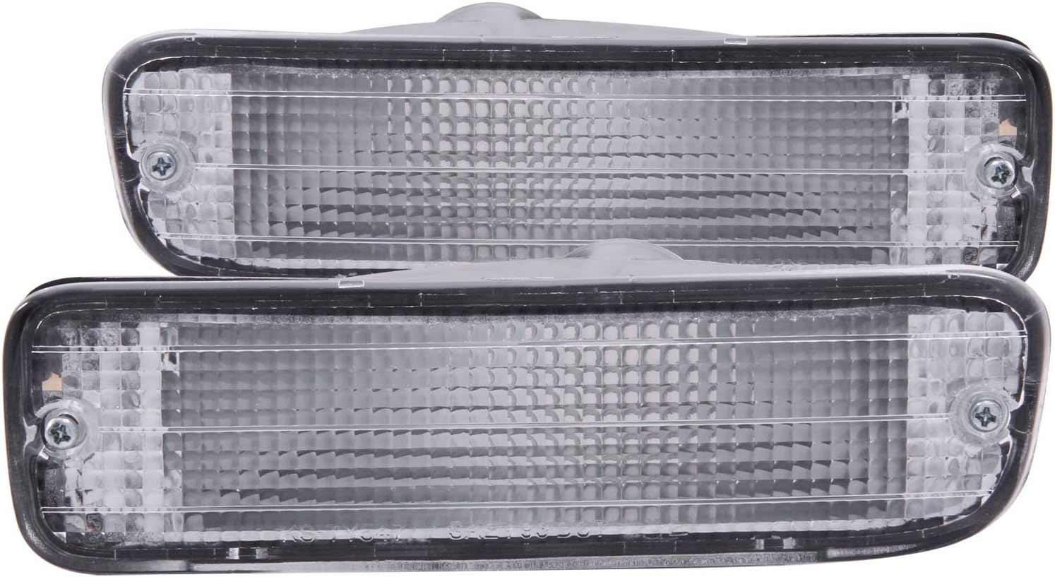 Turn Signal Light Assembly Clear Lens Chrome Pack of 2 J713597