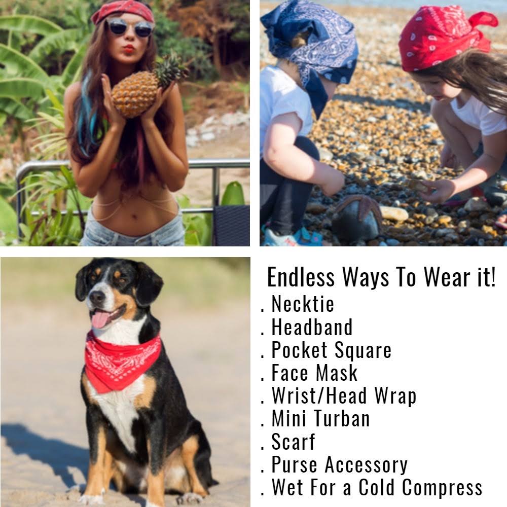 84 Pack Paisley 100% Cotton Double Sided Bandanas O819