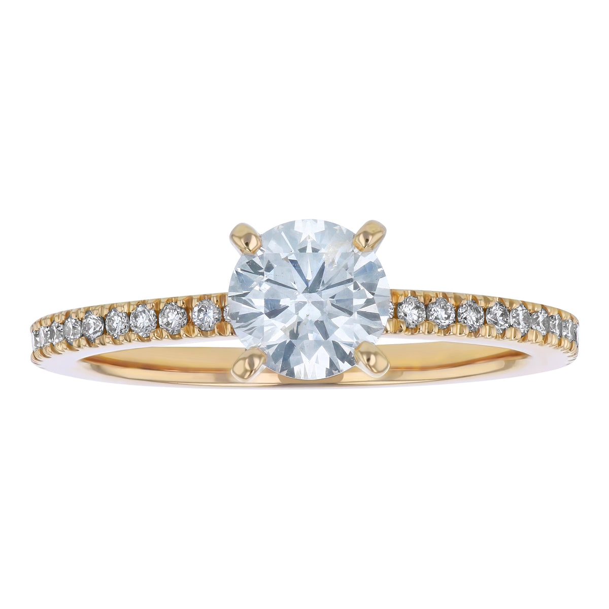 14K Yellow Gold Solitaire Engagement Ring I581