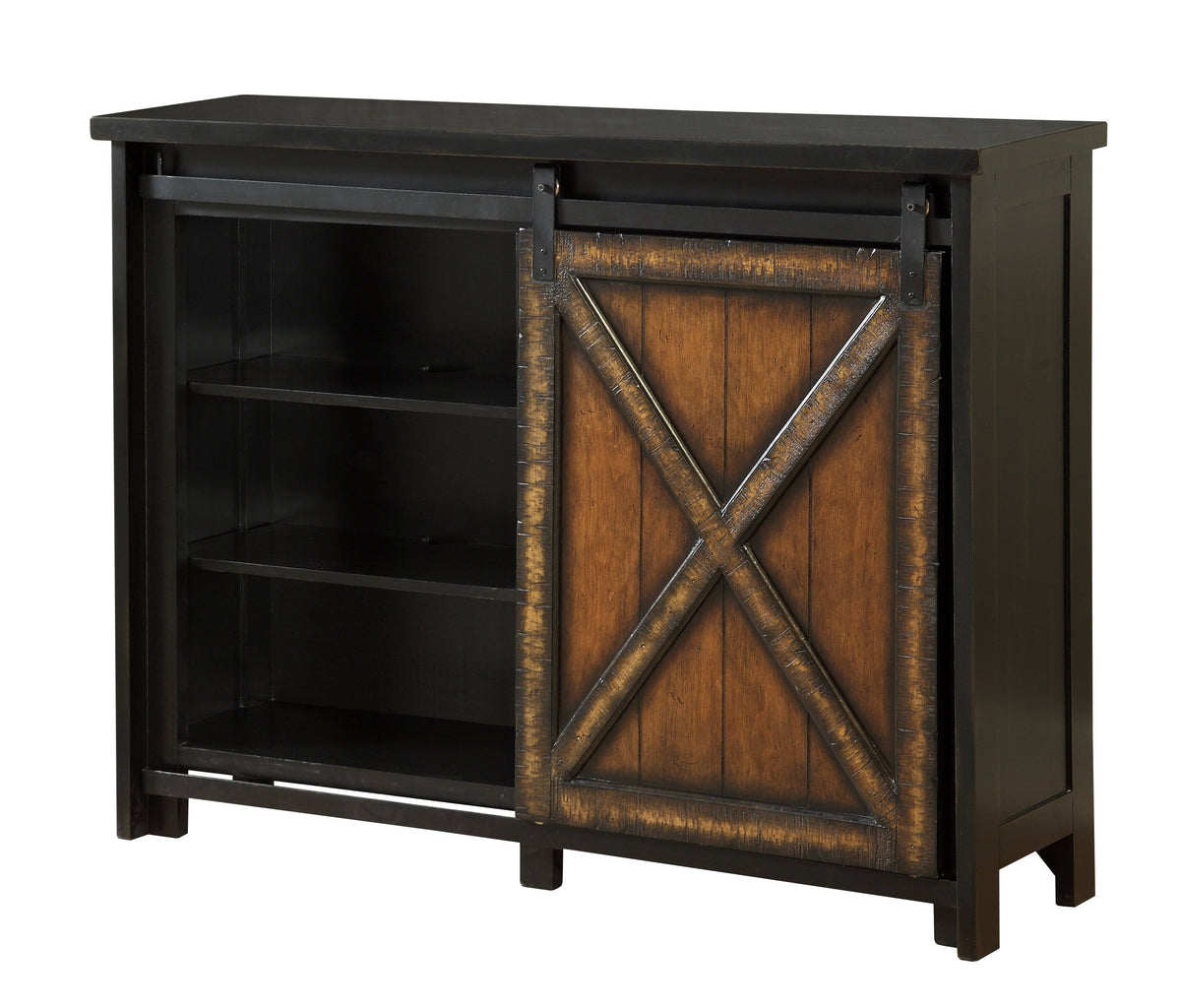 Four Drawer One Sliding Door Media Cabinet B951