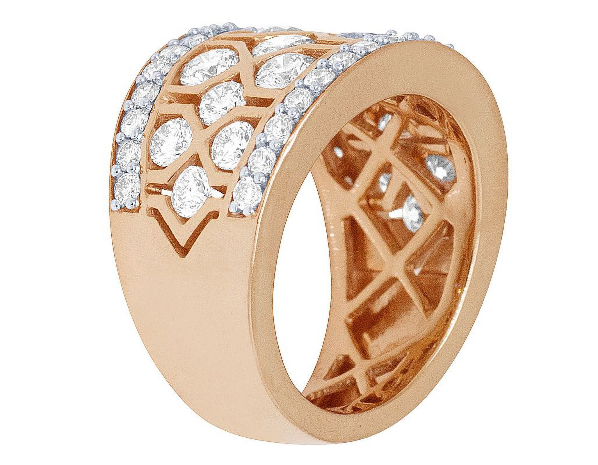 Geometric Mesh Diamond Band Ring Q865033