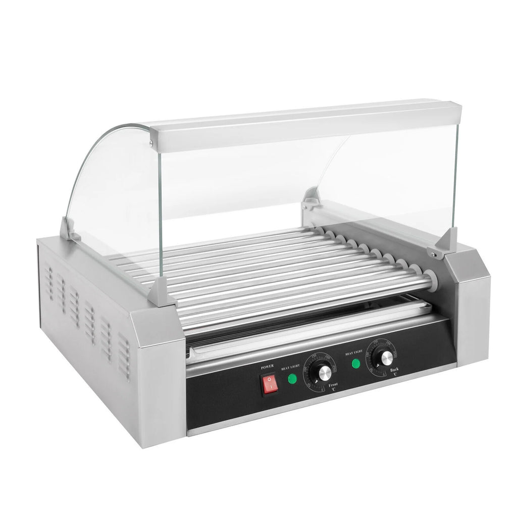 30 Hot Dog Roller Warmer Grill Cooker Machine with Bun Warmer Drawer W15396