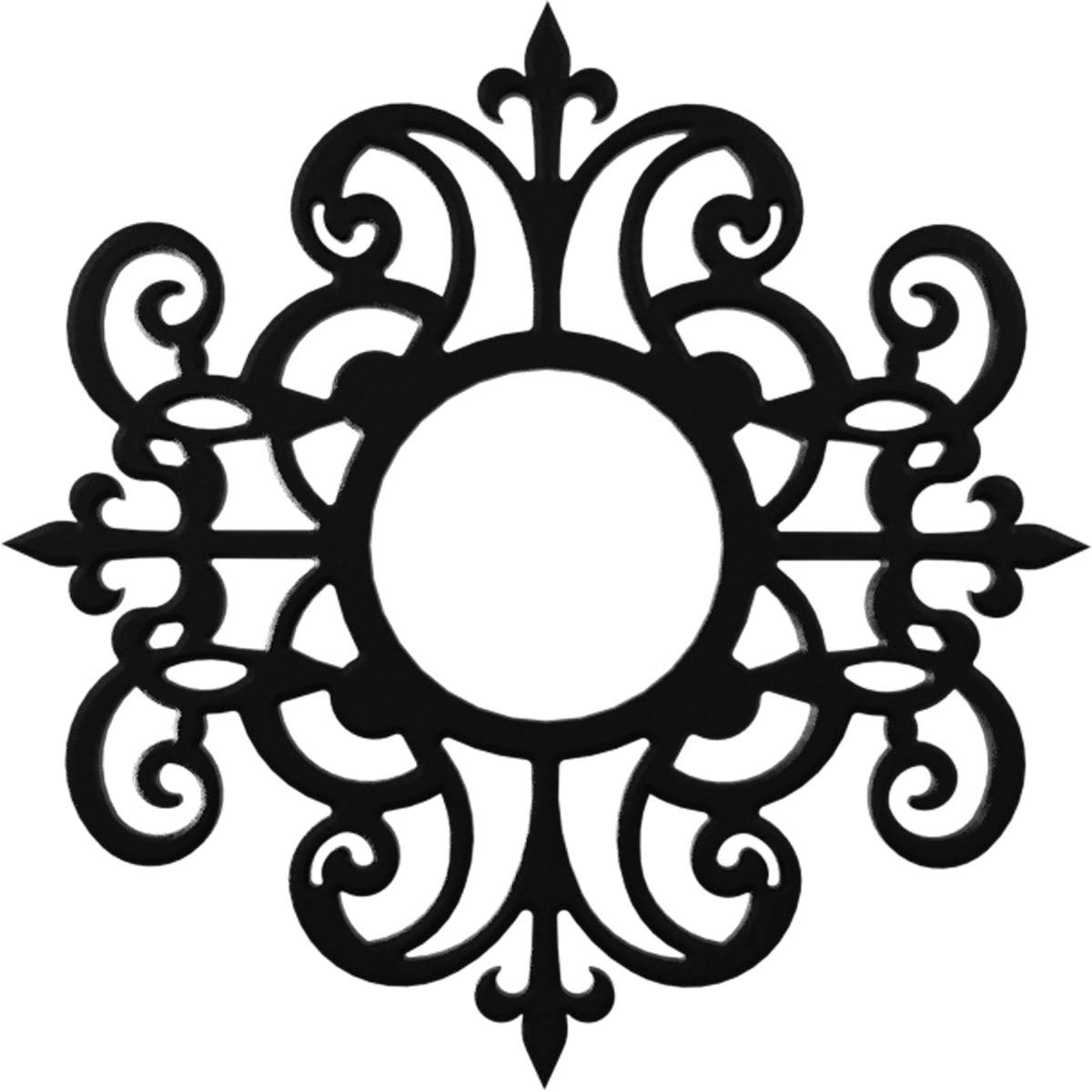Black PVC Pierced Ceiling Medallion J490727