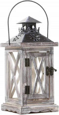 White Farmhouse Candle Lantern V134871