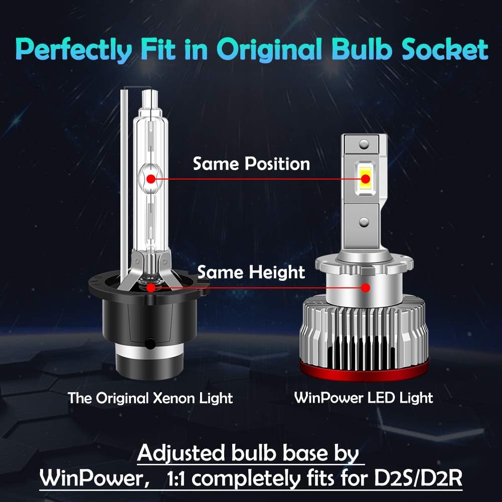 D2S D2R LED Headlight Bulb 35W 6000K Xenon White Pack of 2 C889