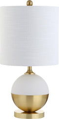 White/Brass Ceramic/Metal LED Table Lamp T117762
