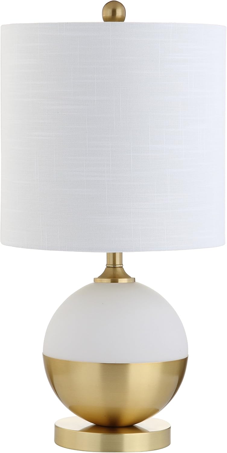 White/Brass Ceramic/Metal LED Table Lamp T117762