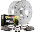 Rear Z26 Carbon Fiber Brake Pads with Drilled & Slotted Brake Rotors Kit E513