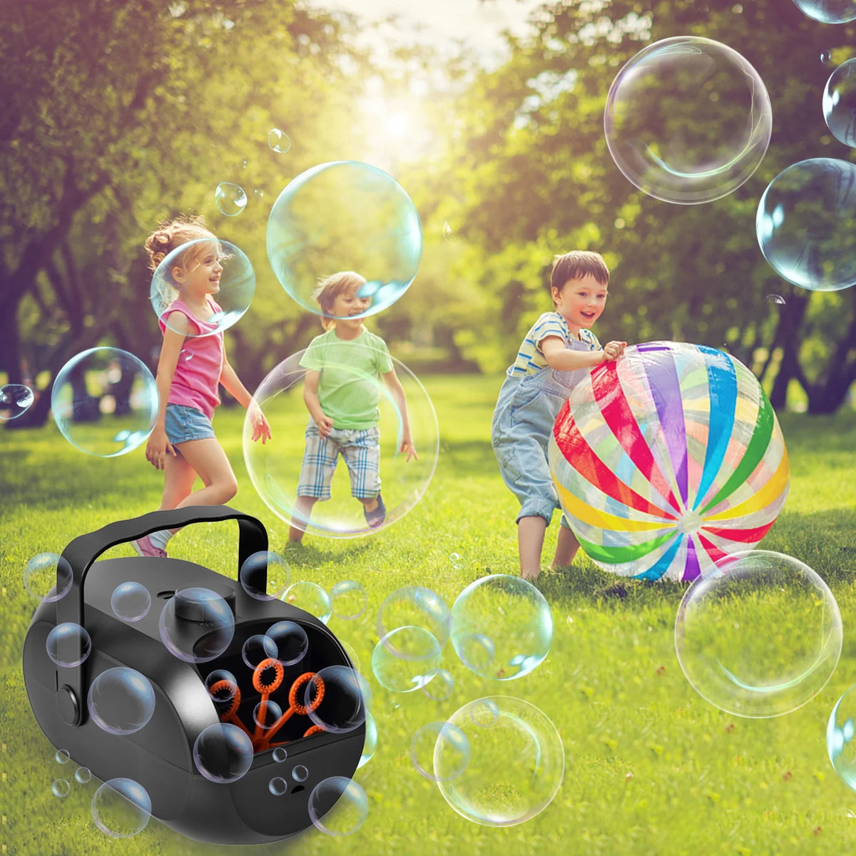 Portable Rechargeable Bubble Machine W56587