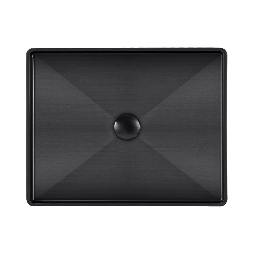 Rectangular Above Mount Basin Set with Center Drain R8407