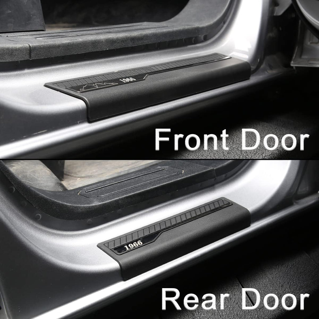 Door Sill Guards Entry Sill Plate Protection 4Pcs/Set ABS Plastic Pack of 2 D875