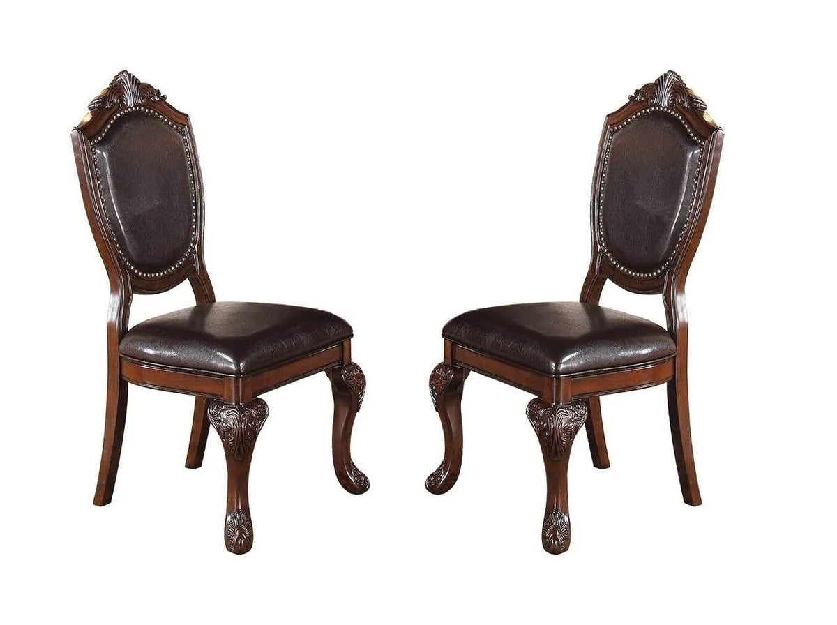 Set of 6 Brown Dining Chairs N658916