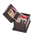 Miniature Chinese Wooden Sewing Kit Box Doll House Accessory Q19991
