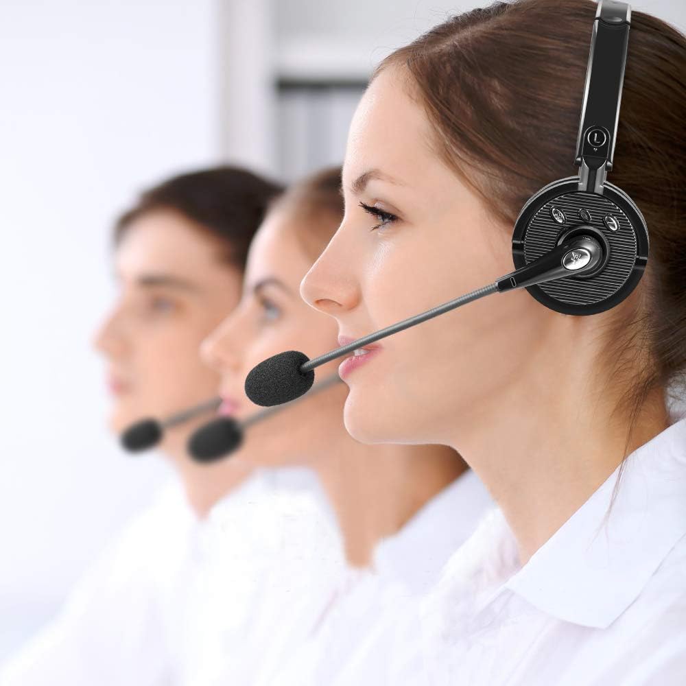 2 Pack Bluetooth Noise Cancelling Headphones with Mic W8570