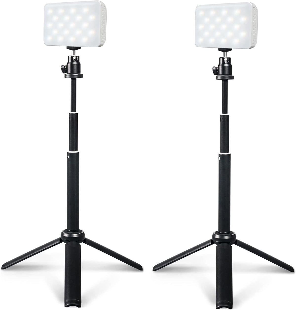 2 Packs RGB LED Camera Video Light Kit with Tripod B73355