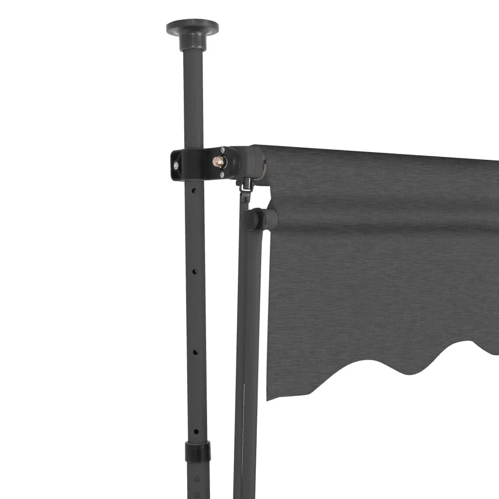 Manual Retractable Awning with LED 118.1" Anthracite S907