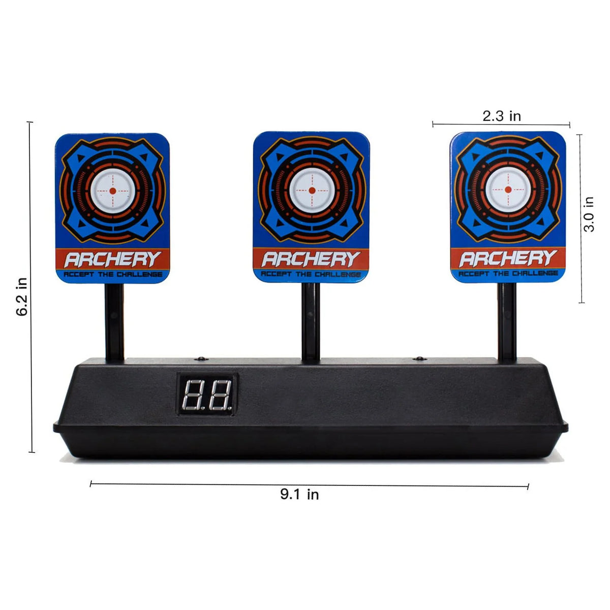 43pc Electronic Digital Target with 40 Soft Darts 2 Wristbands Q719476