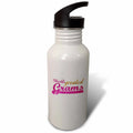 Pink and Gold Text 21 oz Sports Water Bottle X298323